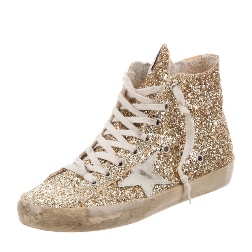 Authentic Golden Goose Francy Glitter Sneakers